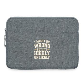 Might Be Wrong But Highly Unlikely Know-It-All - Laptop bag 15" - heather grey - Front