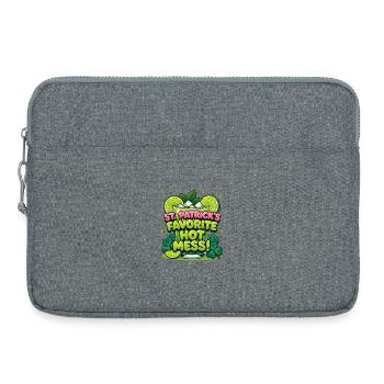 St. Patricks Lieblings-Hot-Mess-Drink-Design - Laptoptasche 15" - Grau meliert - Vorne