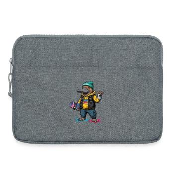 Style de Canard Cosmique - Sacoche pour ordinateur portable 15 pouces - gris chiné - Devant