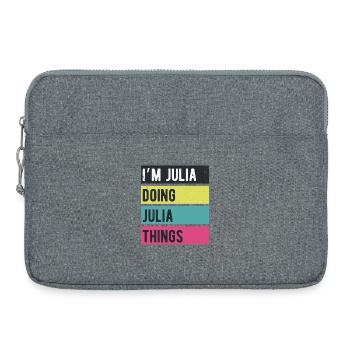 I’m Julia Doing Julia Things Retro Colors - Laptop bag 15" - heather grey - Front