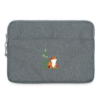 Rainette arboricole joyeuse en vert - Sacoche pour ordinateur portable 15 pouces - gris chiné - Devant