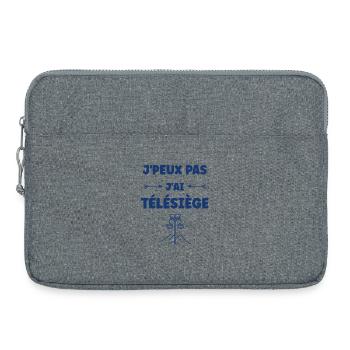 J’peux pas j’ai télésiège - Sacoche pour ordinateur portable 15 pouces - gris chiné - Devant
