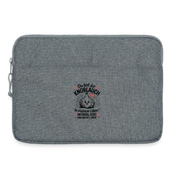 You're the garlic in my life intense - Laptop bag 15" - heather grey - Front