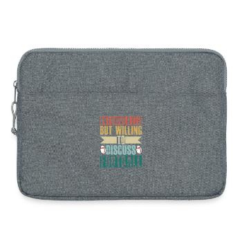 Introverted But Willing To Discuss Football Fan - Laptop bag 15" - heather grey - Front