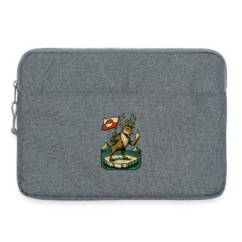 Caribou renne de la chemise du Groenland - Sacoche pour ordinateur portable 15 pouces - gris chiné - Devant