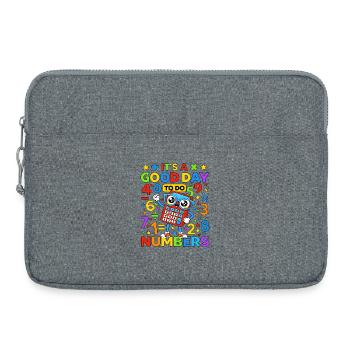 Lebendiger Zahlenrechner - Laptoptasche 15" - Grau meliert - Vorne