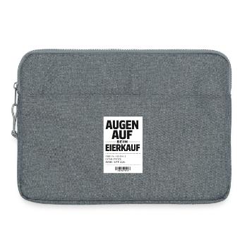 Restez vigilant lorsque vous achetez des œufs - Sacoche pour ordinateur portable 15 pouces - gris chiné - Devant