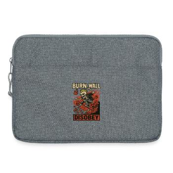Burning Wall Skater Skeleton - Laptop bag 15" - heather grey - Front