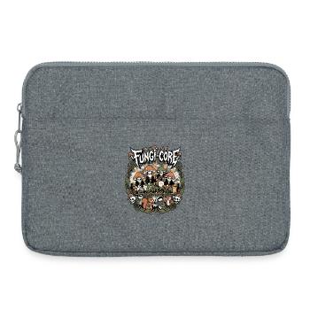 Fungi Core Mushroom Rock Band Motif - Laptop bag 15" - heather grey - Front