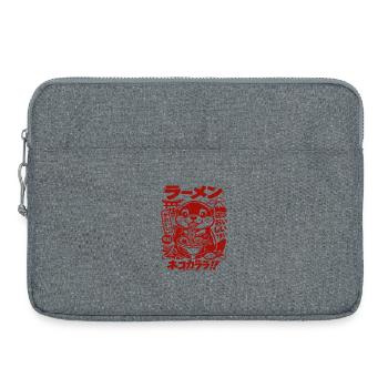 Loutre de Kawaii | Ramen | Soupe de nouilles | Restauration rapide - Sacoche pour ordinateur portable 15 pouces - gris chiné - Devant