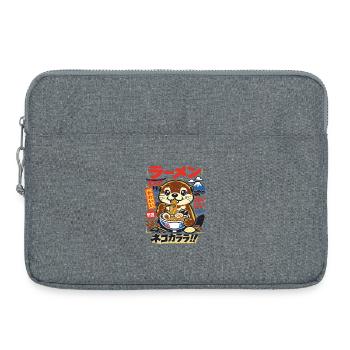 Loutre de Kawaii | Ramen | Soupe de nouilles | Restauration rapide - Sacoche pour ordinateur portable 15 pouces - gris chiné - Devant