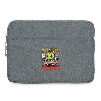 Kawaii Drachen | Ramen | Nudelsuppe | Fast Food - Laptoptasche 15" - Grau meliert - Vorne