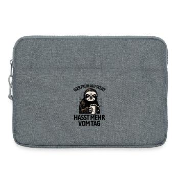 Sloth - If you get up early, you hate more of the day - Laptop bag 15" - heather grey - Front