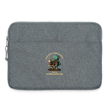 Coffee Robot – Artificial Intelligence Meets Koff - Laptop bag 15" - heather grey - Front