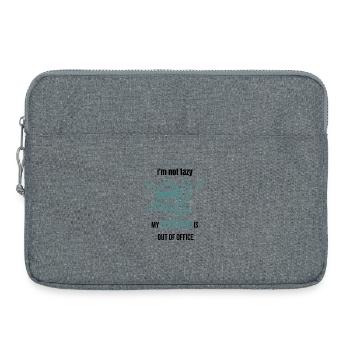 Molécule de dopamine - Je ne suis pas paresseux - Sacoche pour ordinateur portable 15 pouces - gris chiné - Devant