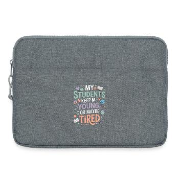 Enseignant en soins infirmiers : mes élèves me gardent infirmier enseignant - Sacoche pour ordinateur portable 15 pouces - gris chiné - Devant