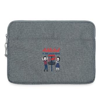Addicted To That Chain Sound Disc Golf Flying Disc - Laptop bag 15" - heather grey - Front