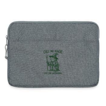 Call me Magic cuz I be Gathering – Frog Wizard - Laptop bag 15" - heather grey - Front