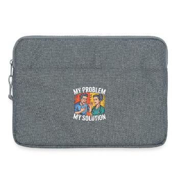Enseignant en soins infirmiers mon problème Ma maman Pictogramme Papa - Sacoche pour ordinateur portable 15 pouces - gris chiné - Devant