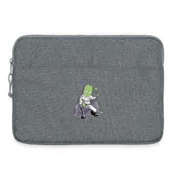 The Cucumber, Galactic Cucumber Hero in the Cape - Laptop bag 15" - heather grey - Front