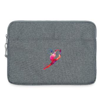 Gymnaste avec massues gymnastique rythmique - Sacoche pour ordinateur portable 15 pouces - gris chiné - Devant
