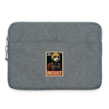 Femme punk de 25 Cent Resistance dans le style cartoon - Sacoche pour ordinateur portable 15 pouces - gris chiné - Devant