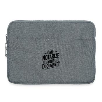 Can I Notarize Your Document? - Laptop bag 15" - heather grey - Front