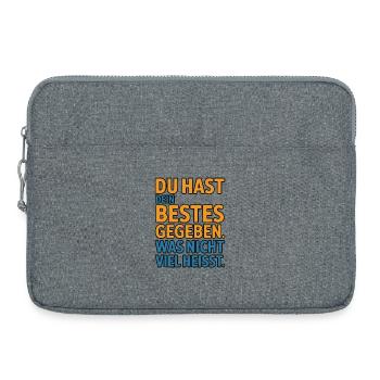 You did your best, which doesn't mean much - Laptop bag 15" - heather grey - Front