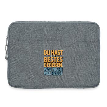 You did your best, which doesn't mean much - Laptop bag 15" - heather grey - Front