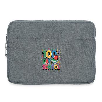 Célébration du 100e jour d’école - Sacoche pour ordinateur portable 15 pouces - gris chiné - Devant