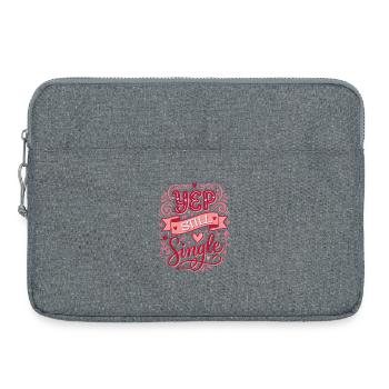 Yep Still Single  - Laptoptasche 15" - Grau meliert - Vorne