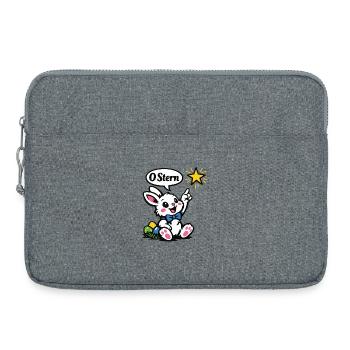 Ostern Hase Stern Cartoon für Babys - Laptoptasche 15" - Grau meliert - Vorne