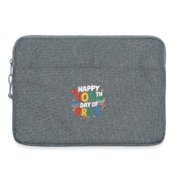 Joyeux 100e jour de maternelle - Sacoche pour ordinateur portable 15 pouces - gris chiné - Devant
