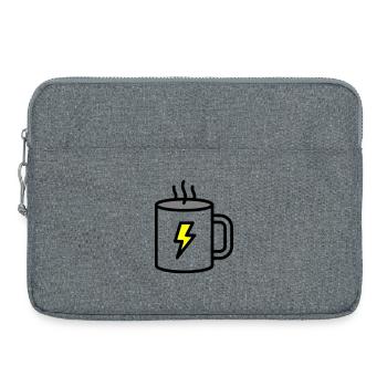 Strong Coffee Cup Electricity - Laptop bag 15" - heather grey - Front