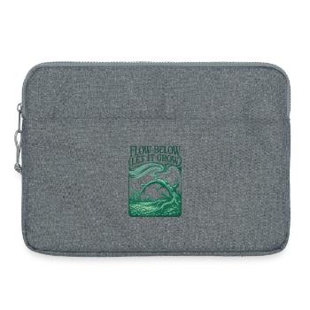 Strömung unten, Wachstum oben | Aquascaping - Laptoptasche 15" - Grau meliert - Vorne