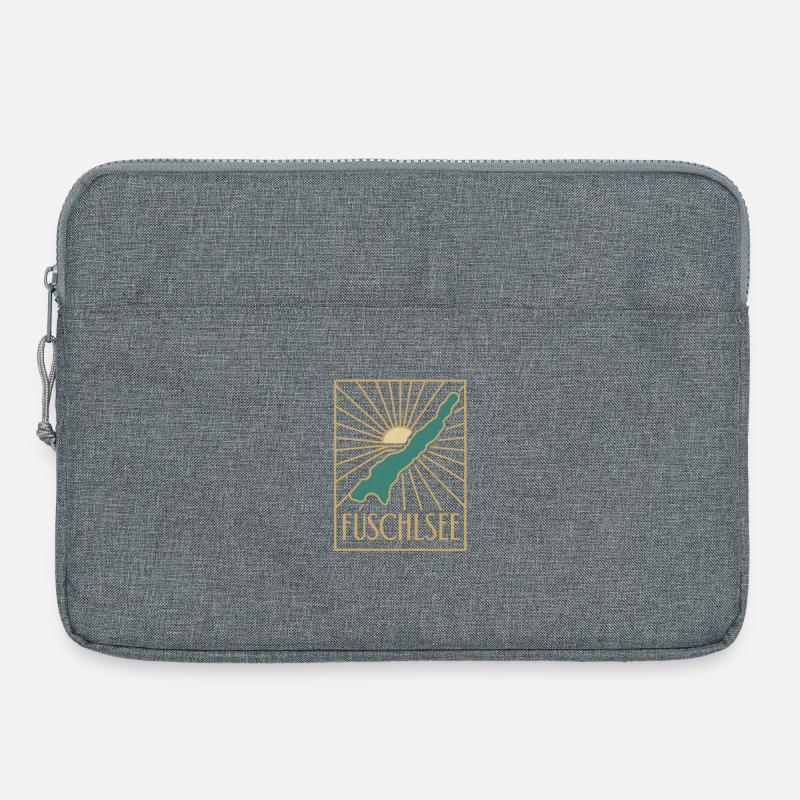 Fuschlsee Sonnenstrahl Vintage - Laptoptasche 15" - Grau meliert
