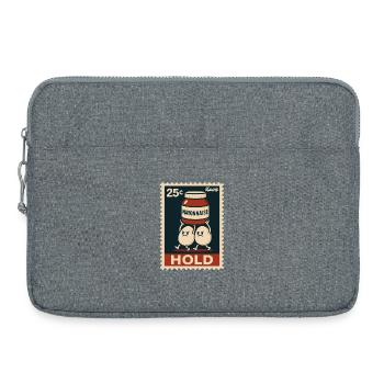 Carrying two eggs with mayonnaise - Laptop bag 15" - heather grey - Front