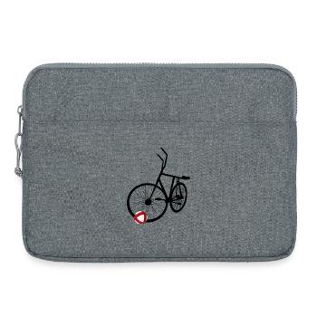 Cycling ball, cycleball, indoor cycling - Laptop bag 15" - heather grey - Front