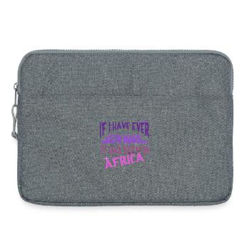 Safari Afrique : Savane faunique du Serengeti - Sacoche pour ordinateur portable 15 pouces - gris chiné - Devant