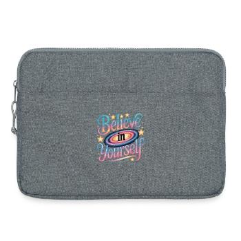 Believe in Yourself - Galaxy - Laptoptasche 15" - Grau meliert - Vorne