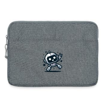Roboter-Tanz im Sternenstaub - Laptoptasche 15" - Grau meliert - Vorne