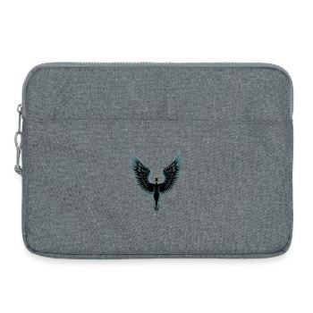 Mystic Angel - Forme d’Aile de Vol de Nuit - Sacoche pour ordinateur portable 15 pouces - gris chiné - Devant