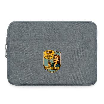 Stop – Rethink Overthinker Comic - Laptop bag 15" - heather grey - Front