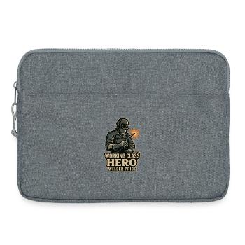Motif d’un soudeur en tant que héros du travail - Sacoche pour ordinateur portable 15 pouces - gris chiné - Devant