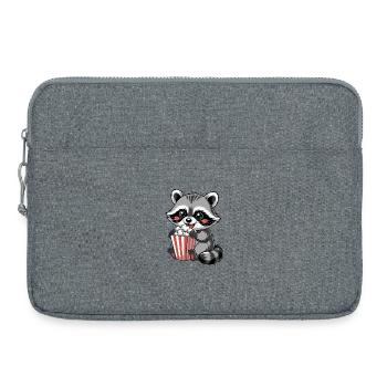 Cuddly raccoon popcorn - Laptop bag 15" - heather grey - Front