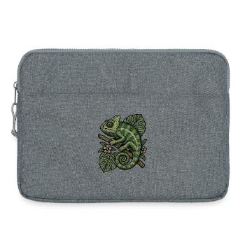 Caméléon dans le Royaume de la Feuille - Sacoche pour ordinateur portable 15 pouces - gris chiné - Devant