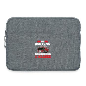 Humour des pompiers Première classe - Sacoche pour ordinateur portable 15 pouces - gris chiné - Devant