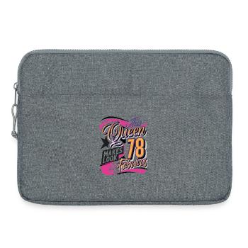 Reine du 78e anniversaire - Sacoche pour ordinateur portable 15 pouces - gris chiné - Devant