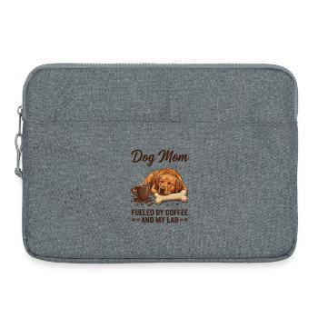 Labrador Mama Kaffee Geschenk Dog Mom - Laptoptasche 15" - Grau meliert - Vorne