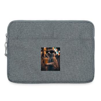 Coffee Meerkat Sunglasses - Laptop bag 15" - heather grey - Front